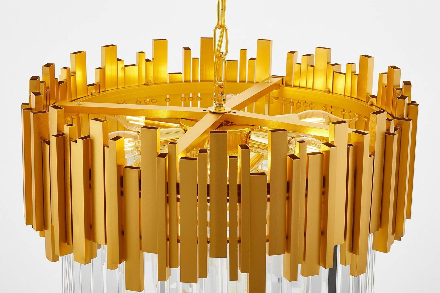 CLASSIC GOLD CRYSTAL CHANDELIER FERA D50 - LuminaLux