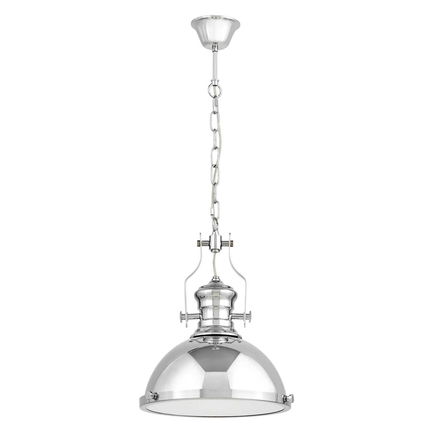 INDUSTRIAL LOFT CHROME PENDANT LAMP ETTORE - LuminaLux
