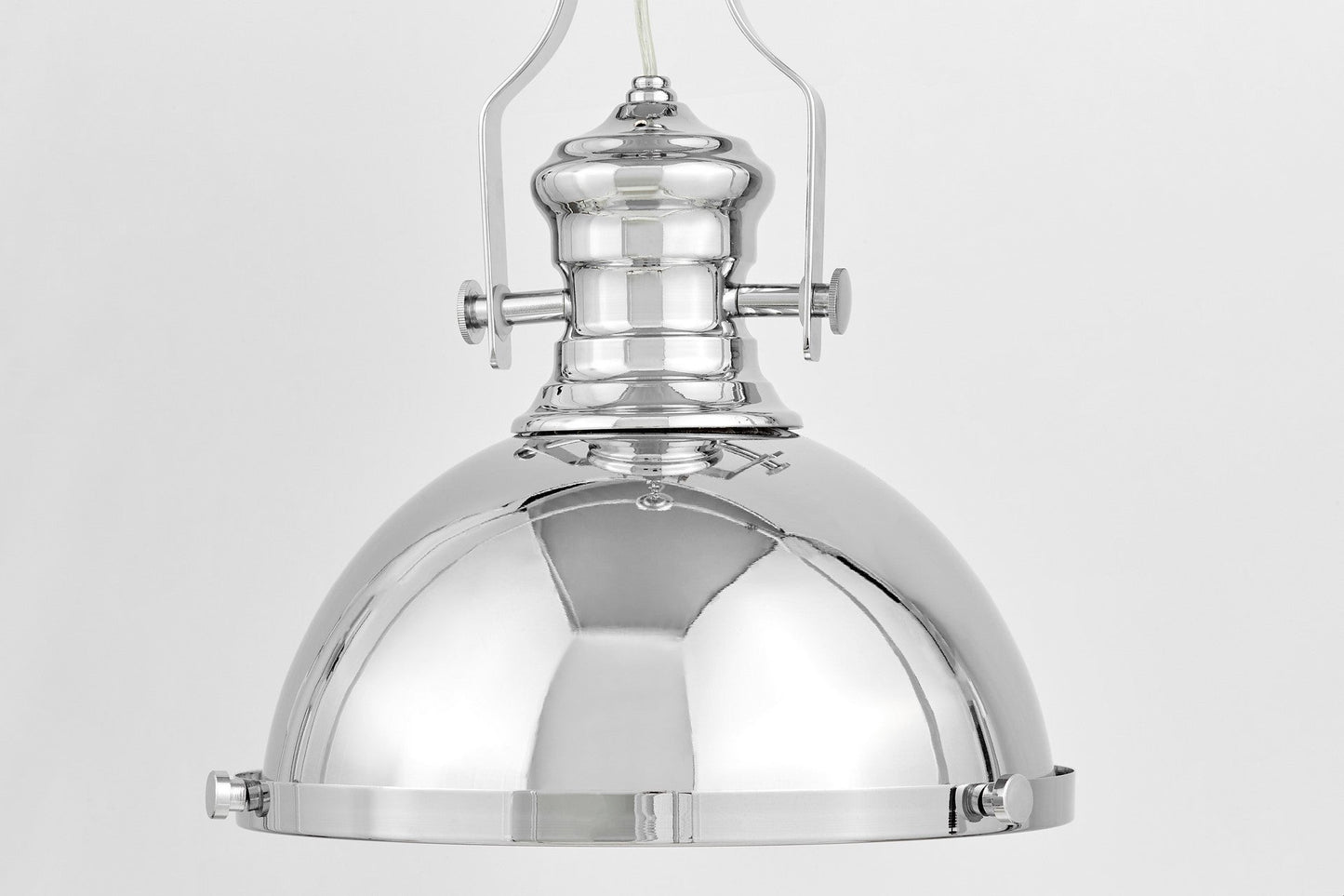 INDUSTRIAL LOFT CHROME PENDANT LAMP ETTORE - LuminaLux