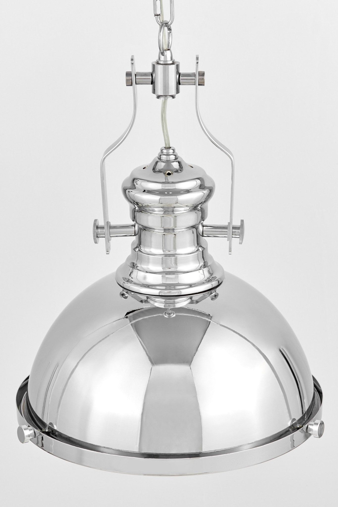 INDUSTRIAL LOFT CHROME PENDANT LAMP ETTORE - LuminaLux