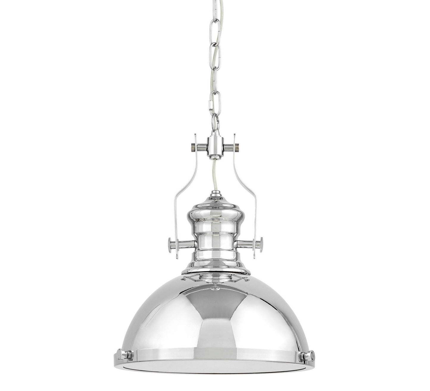 INDUSTRIAL LOFT CHROME PENDANT LAMP ETTORE - LuminaLux