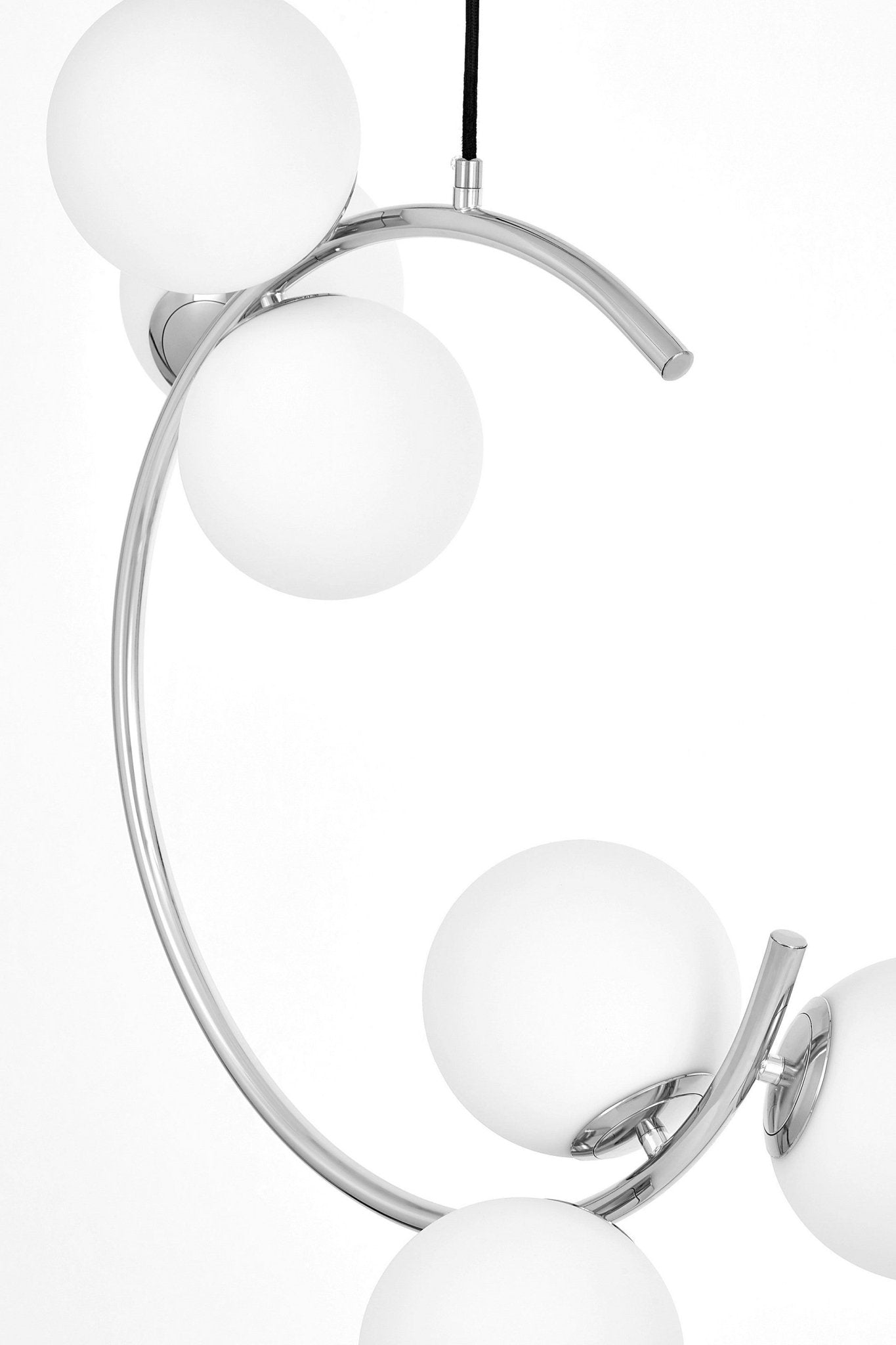 MODERN CHROME PENDANT LAMP BONIO W6 - LuminaLux