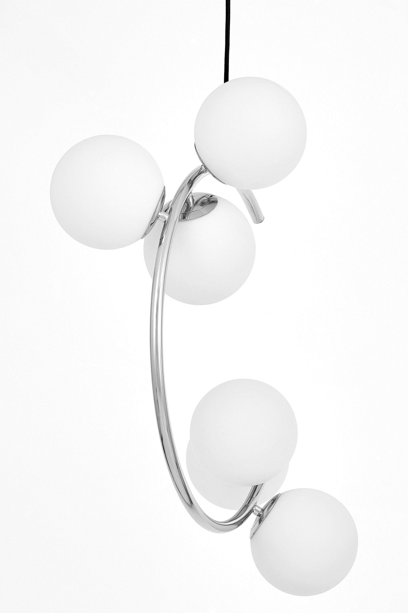 MODERN CHROME PENDANT LAMP BONIO W6 - LuminaLux