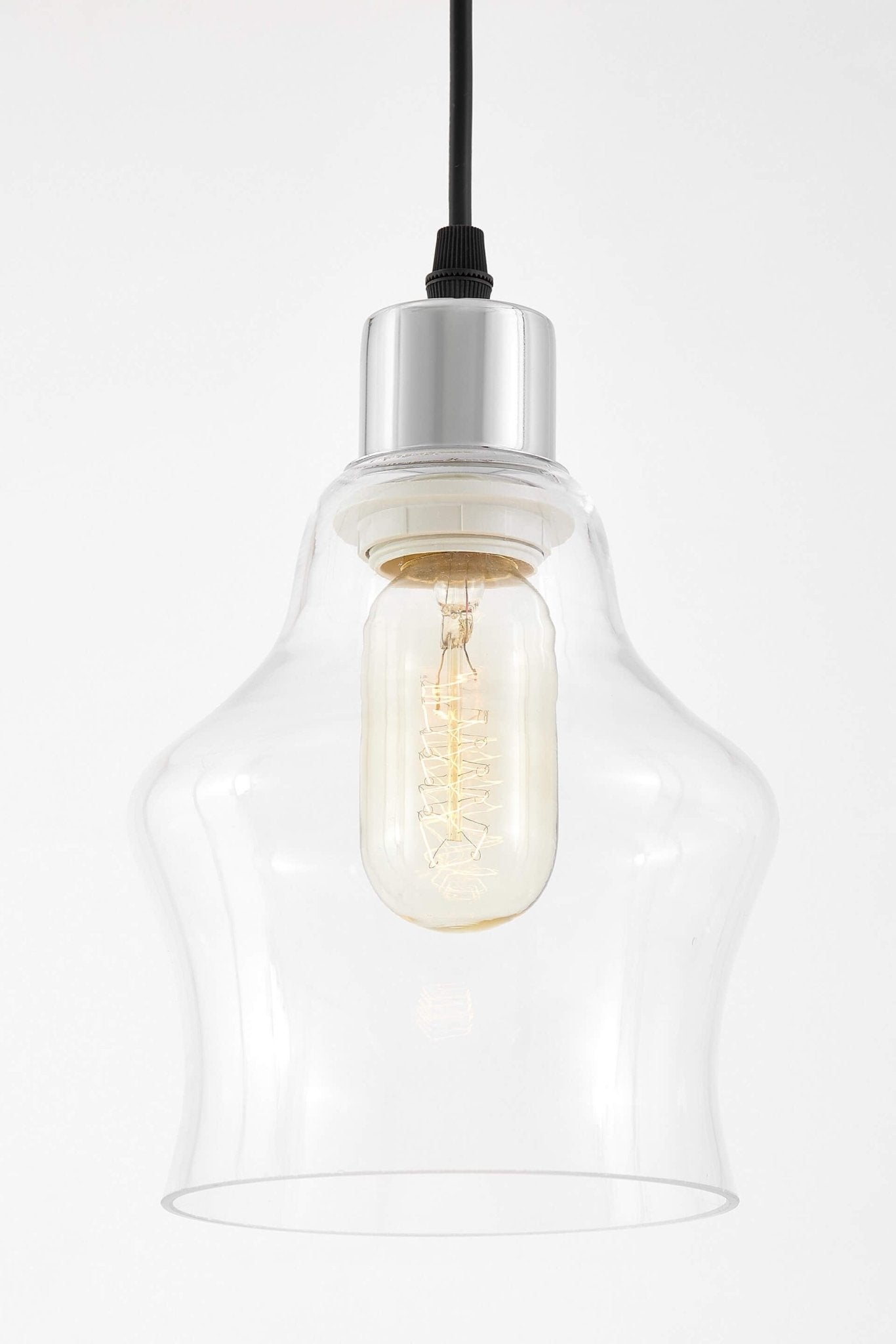 MODERN CHROME PENDANT LAMP MORO 1B - LuminaLux
