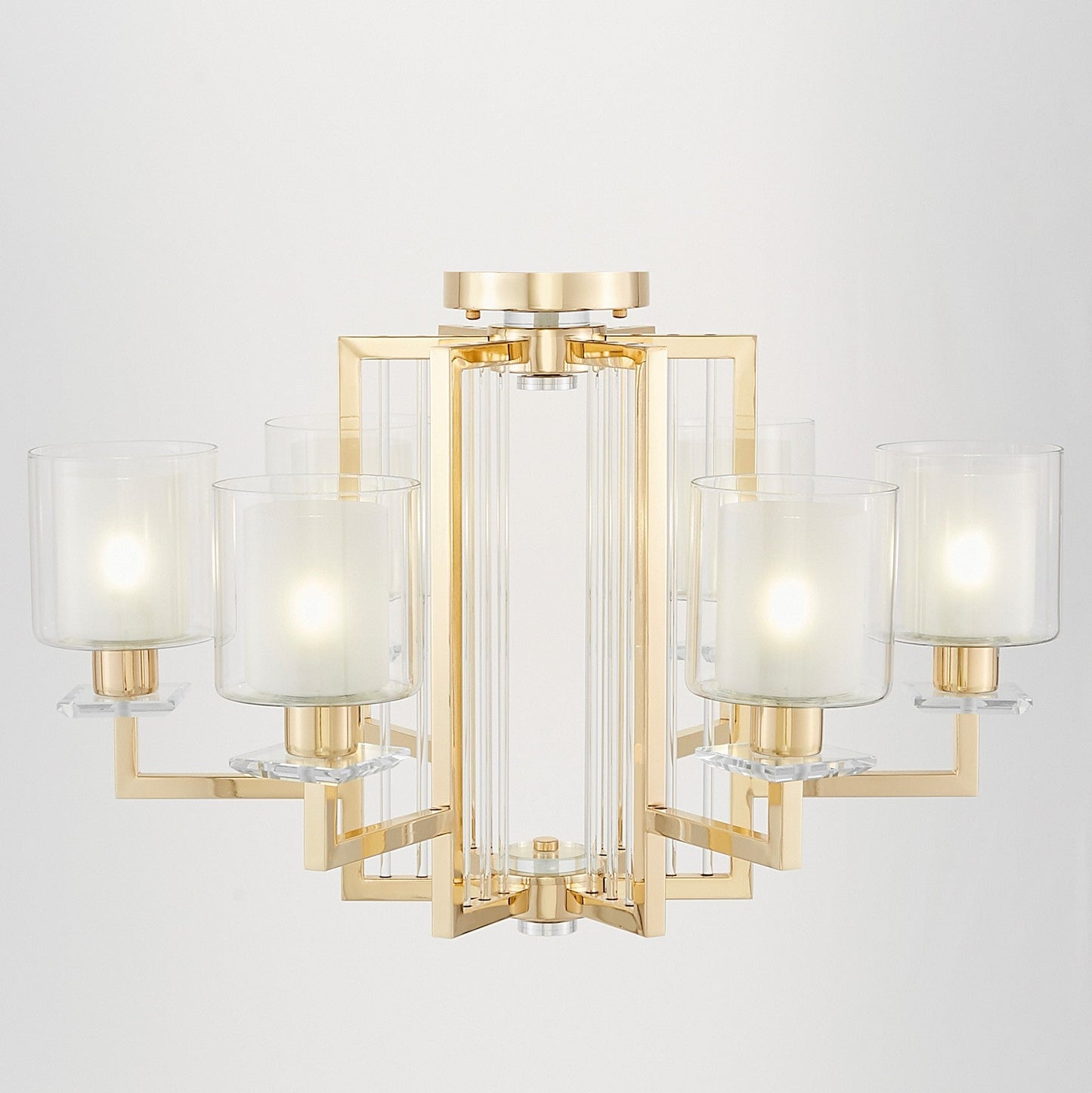 MODERN GOLD CEILING LAMP MANHATTAN W6 - LuminaLux