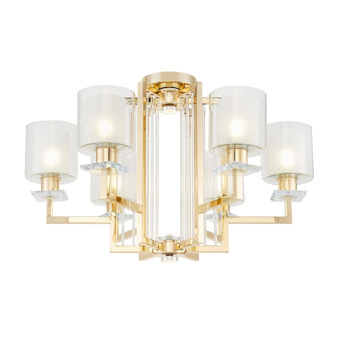 MODERN GOLD CEILING LAMP MANHATTAN W6 - LuminaLux