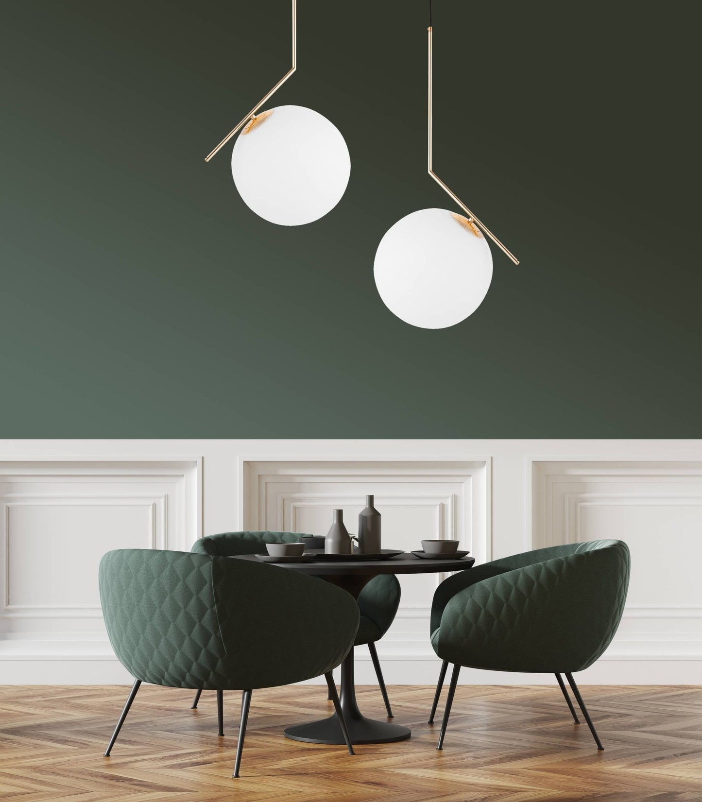 MODERN GOLD PENDANT LAMP SORENTO D30 - LuminaLux