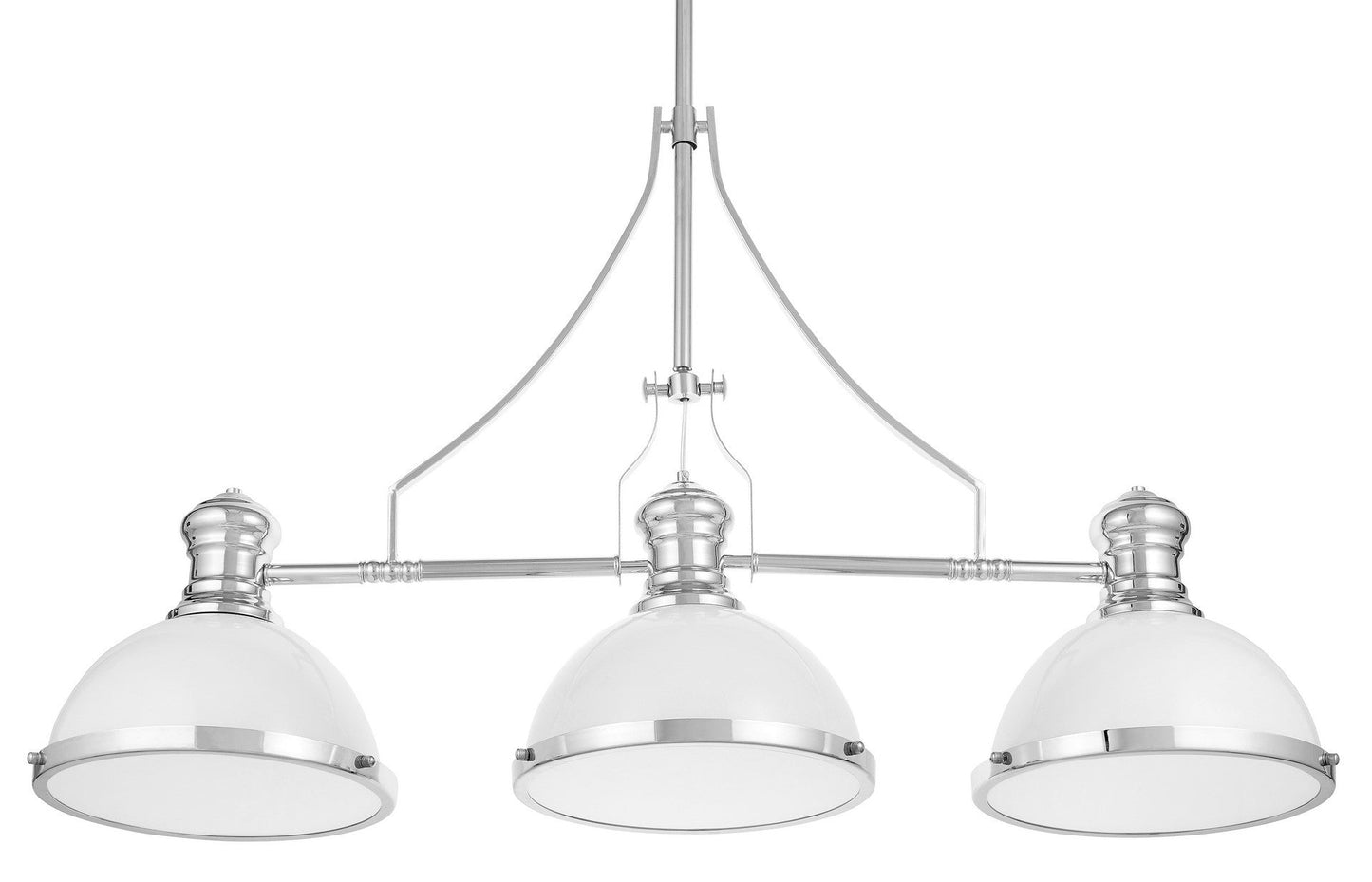 MODERN INDUSTRIAL PENDANT LAMP WHITE ETTORE W3 - LuminaLux