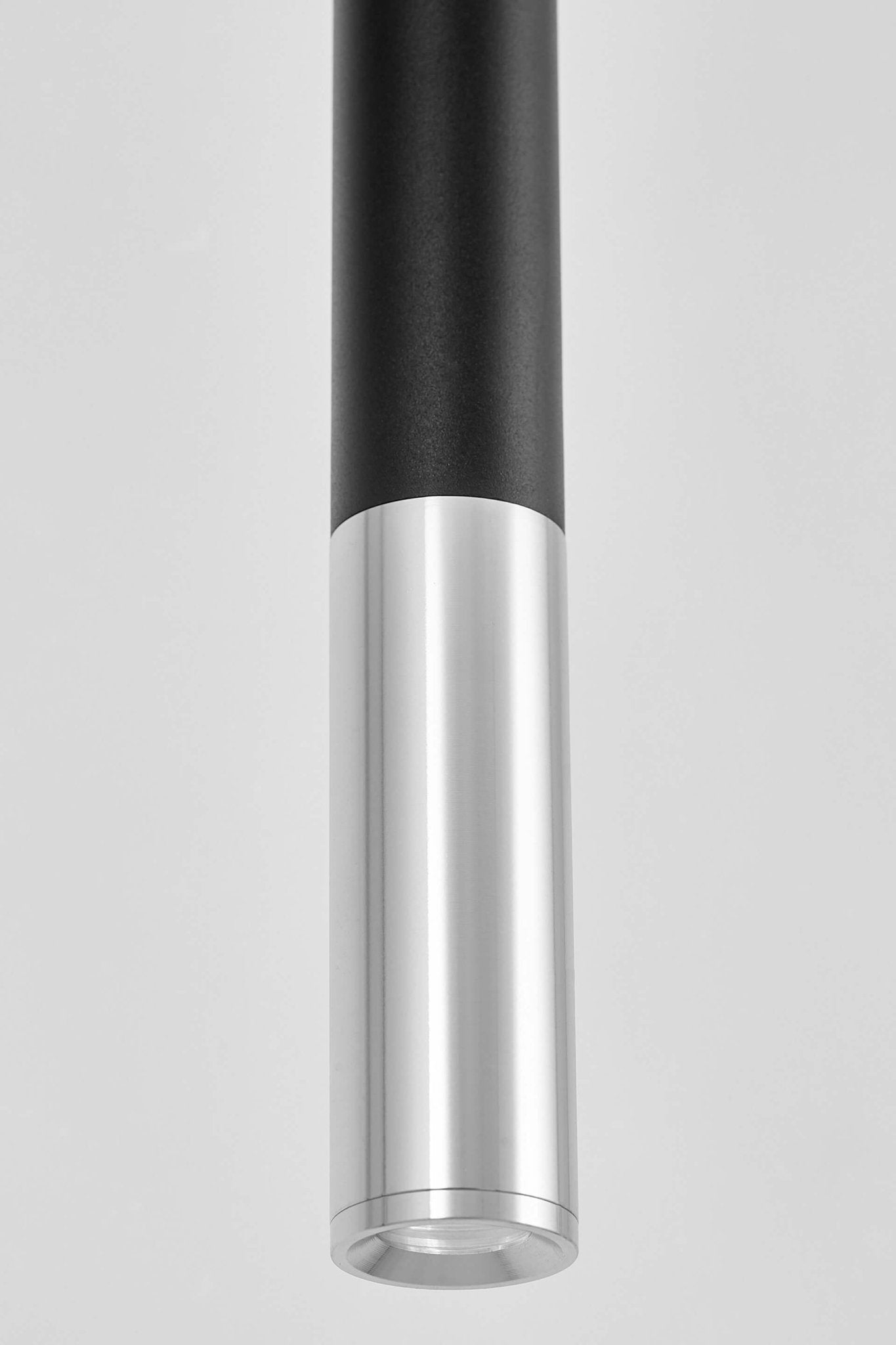 MODERN PENDANT LAMP BLACK - CHROME TUBA SLIM W1 - LuminaLux