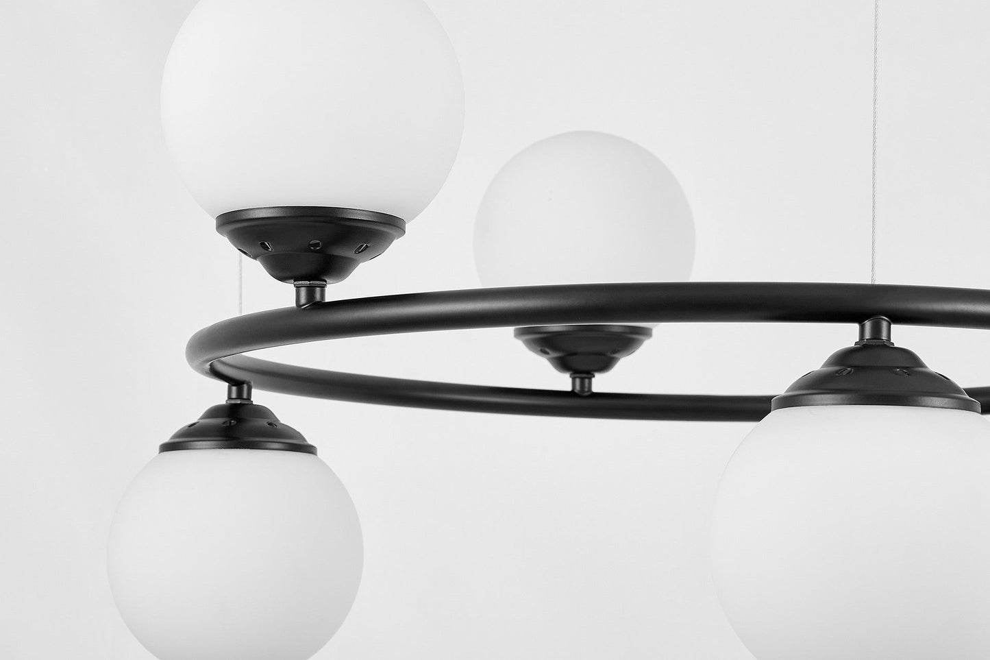 MODERN PENDANT LAMP BLACK FINO RING W6 - LuminaLux