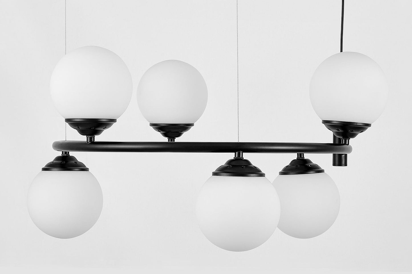 MODERN PENDANT LAMP BLACK FINO RING W6 - LuminaLux