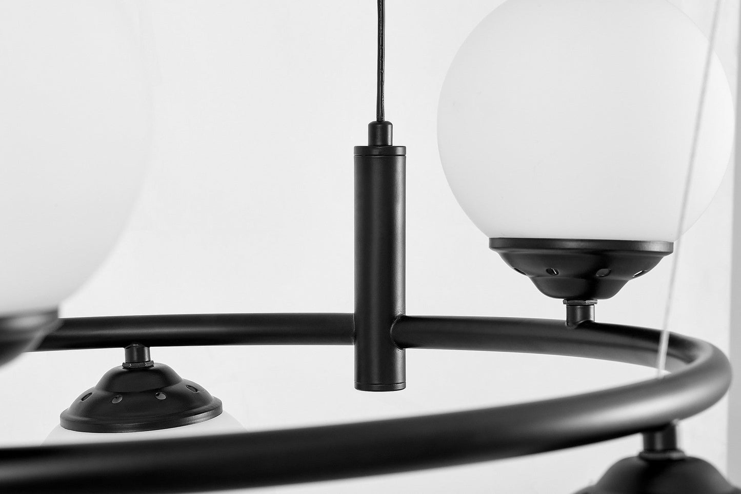 MODERN PENDANT LAMP BLACK FINO RING W6 - LuminaLux