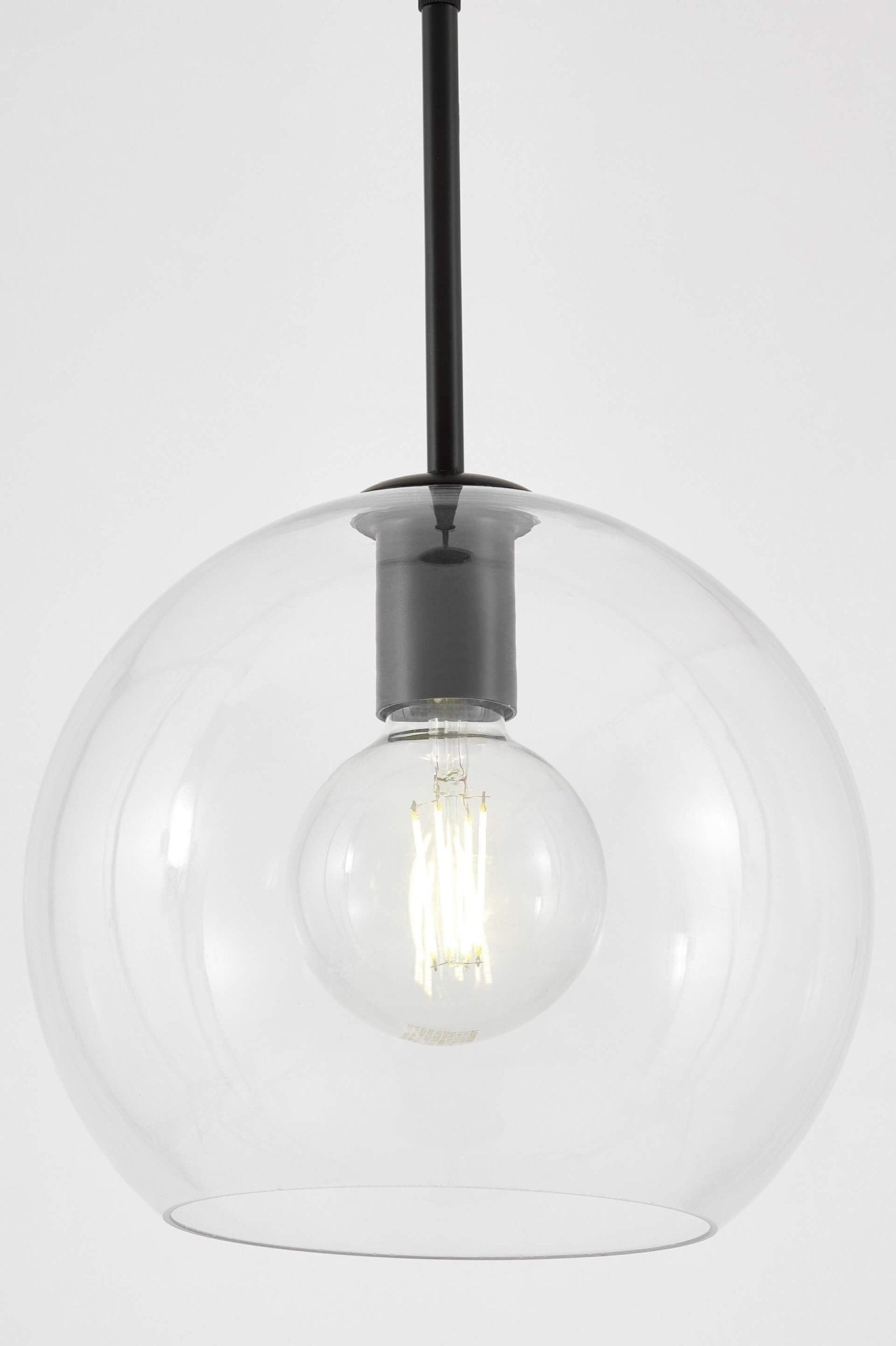 MODERN PENDANT LAMP BLACK HALO W1 - LuminaLux
