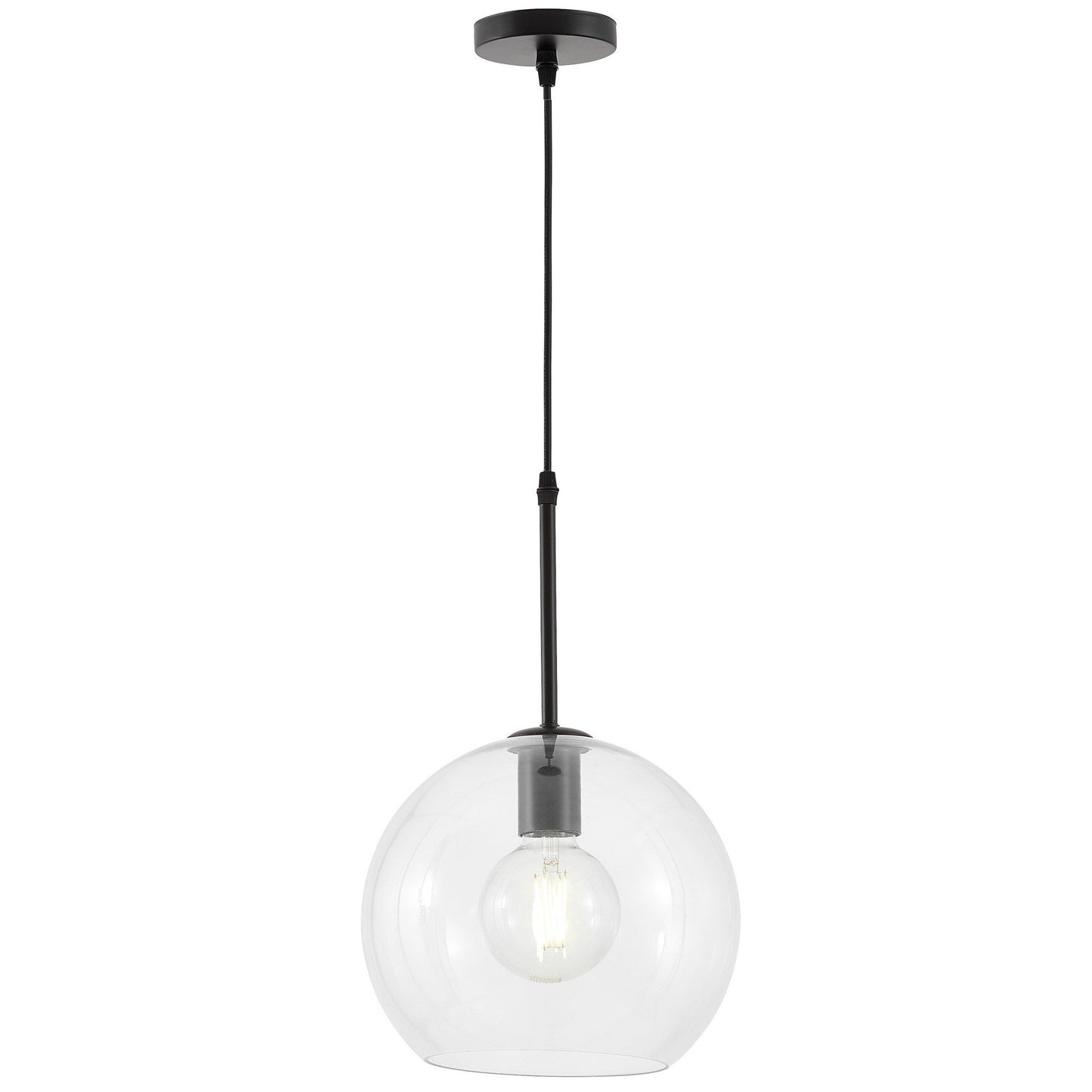 MODERN PENDANT LAMP BLACK HALO W1 - LuminaLux