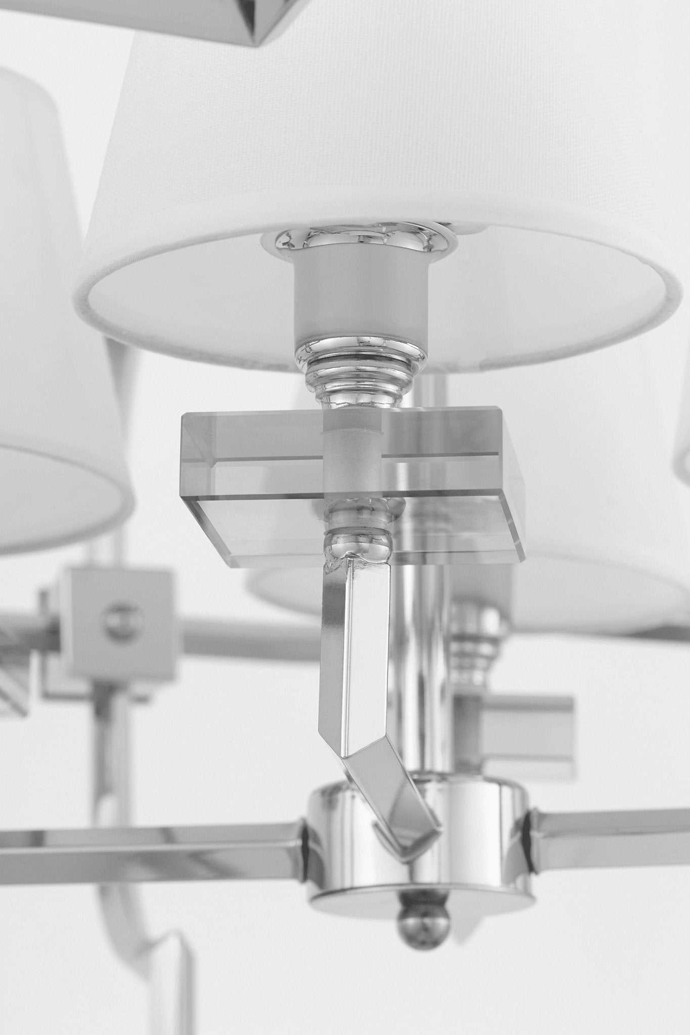 WHITE CHROME MODERN PENDANT LAMP BALTIMORE W4 - LuminaLux