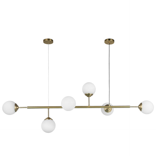 MODERNE PENDELLEUCHTE GOLD GEBÜRSTET FINO W6