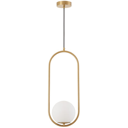 MODERN BRUSHED GOLD PENDANT LAMP VERO 1B