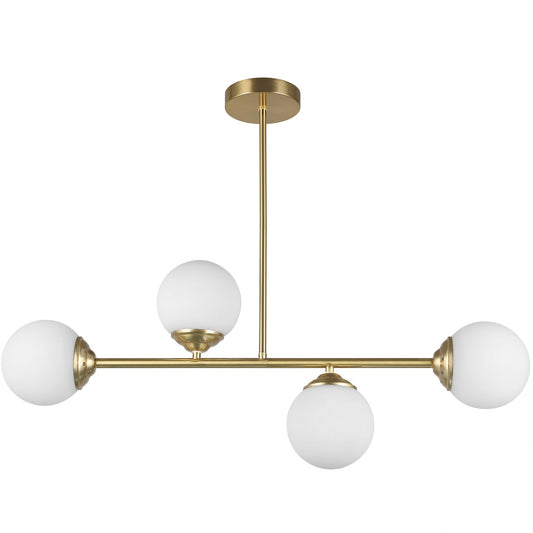 MODERNE PENDELLEUCHTE GOLD GEBÜRSTET FINO W4