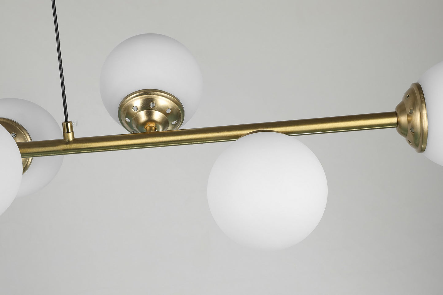 MODERNE PENDELLEUCHTE GOLD GEBÜRSTET FINO W8 