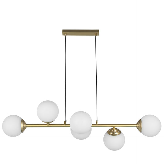 MODERNE PENDELLEUCHTE GOLD GEBÜRSTET FINO W6
