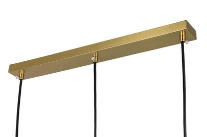 MODERN TRIPLE PENDANT LAMP BRUSHED GOLD FINO W3