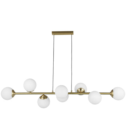 MODERNE PENDELLEUCHTE GOLD GEBÜRSTET FINO W8 