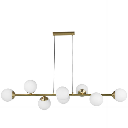 MODERNE PENDELLEUCHTE GOLD GEBÜRSTET FINO W8 