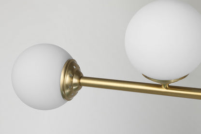 MODERNE PENDELLEUCHTE GOLD GEBÜRSTET FINO W8 