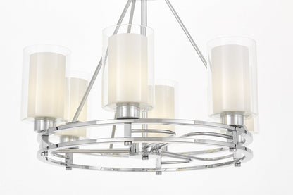 MODERN CHROME PENDANT LAMP MARIETTA W6 - LuminaLux